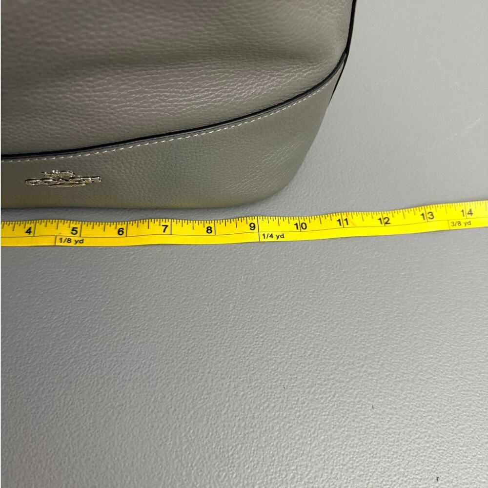 Coach Paxton Duffle Crossbody Gray Pebbled Leather Shoulder Bag EUC - Picture 6 of 8